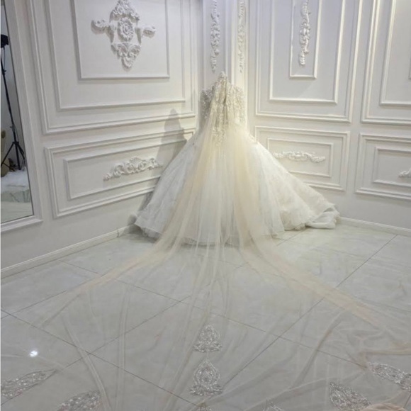 Champagne Color Weeding Dress In Size Small - Picture 4 of 4